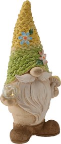 ZÁHRADNÁ FIGÚRKA – TRPASLÍK S PLETENÝM KLOBÚKOM 26 x 17 x 54 CM LED *7386