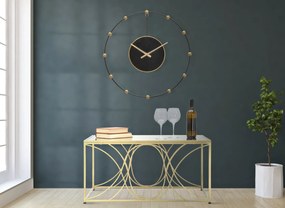 Kovové nástenné hodiny Pearl 61 cm čierne/zlaté