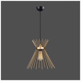 Kovové závesné svietidlo v zlatej farbe Izmir – Squid Lighting