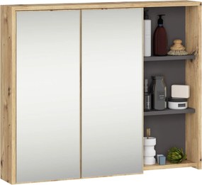 Závesná kúpeľňová skrinka so zrkadlom VAMI 90 cm - výber z 5 prevedení