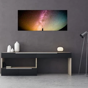 Obraz - obloha plná hviezd (120x50 cm)