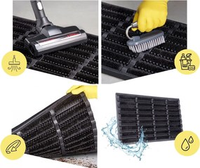 Hanse Home, DOPREDAJ: 40x60 cm Venkovní čistící rohož Mix Mats Brushes 105648 Black - na ven i na doma, 40x60, čierna, exteriér