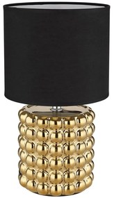 Globo 21626 - Stolná lampa VALENTINO 1xE14/40W/230V čierna/zlatá GL7115