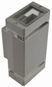 Vonkajšie nástenné svietidlo LITEK 2xGU10/30W/230V IP44 šedá