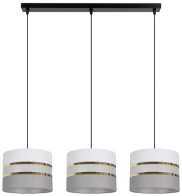 Luster na lanku CORAL 3xE27/60W/230V biela/šedá