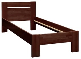 Jednolôžková posteľ AMBER 90x200 cm tmavý orech