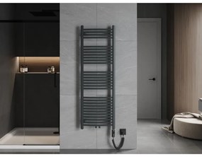 Mexen Ares, elektrické vykurovacie teleso 1500x500 mm + vykurovacia tyč 600 W, antracitová, W102-1500-500-2600-66