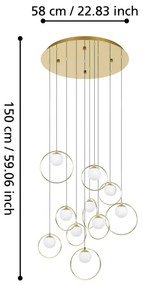 Eglo 390345 - LED Stmievateľný luster na lanku PORTOCOLOM 10xLED/3W/230V pr. 58 cm