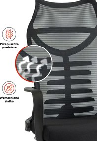 Kancelárske kreslo Atrevido (čierna) . Akcia -19%. Vlastná spoľahlivá doprava až k Vám domov. 1119052