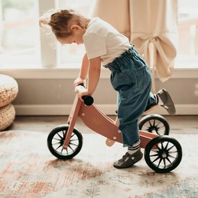 Drevené balančné odrážadlo Tiny Tot 2v1 koralová