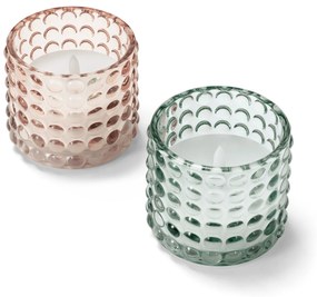 Sviečky z pravého vosku s LED diódou v skle, 2 ks