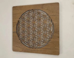 Obraz Kvet života s led podsvietením na batériu