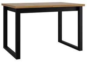 Jedálenský stôl Elarno 92 x 160/240 III L, Morenie: dub grandson - L, Farby nožičiek: čierne kovové