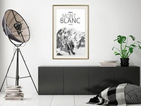 Artgeist Plagát - Mont Blanc [Poster] Veľkosť: 20x30, Verzia: Zlatý rám s passe-partout