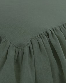 Prehoz Linen Frilly 160 x 210 cm zelený