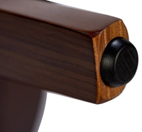 Stolička Foley - koženka, drevené nohy orech - Krémová