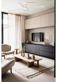 FARO 34355-1TW - LED Stm. str. vent. RUDDER L 20W/230V biela/béžová pr. 132 cm+DO