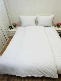 Ľanové obliečky biele 140x200cm+90x70cm TiaHome