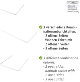 Biela tyč na sprchový záves Era – Wenko