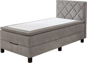 Posteľ Jeff 100x200 cm, šedá látka