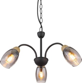 Luster Gerly, čierne, 3 svietidlá