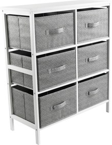 XXXLutz KOMODA, borovica, sivá, biela, 70/80/30 cm Carryhome - Detské izby - 004201012004