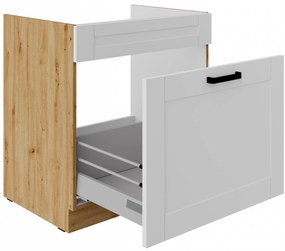 Dolná kuchynská skrinka Lucid 60 ZL 1S BB (korpus: dub artisan + front: mdf biela). Akcia -6%. Vlastná spoľahlivá doprava až k Vám domov. 1134604