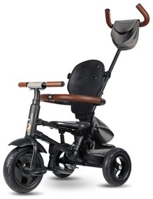 QPlay - Detská trojkolka 6v1 RITO DELUXE sivá