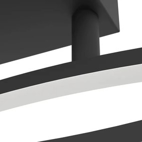 Eglo 901206 - LED Stropné svietidlo GRISOLIA LED/12W/230V 4000K čierna