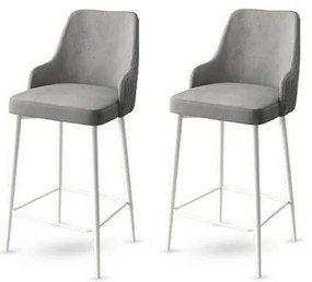 Súprava barových stoličiek  Enox Grey and White, 2 ks, 2 ks