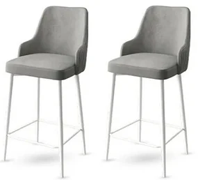 Súprava barových stoličiek  Enox Grey and White, 2 ks, 2 ks