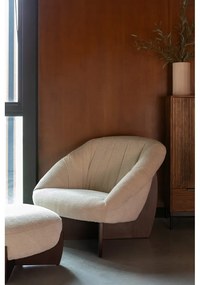 Béžová podnožka z textílie buklé Emilius – Dutchbone