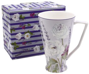 HOME ELEMENTS Porcelánový hrnček 500 ml, Levanduľa