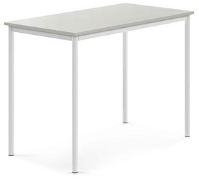 Stôl BORÅS, 1200x700x900 mm, laminát - šedá, biela