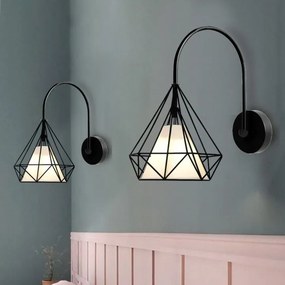 Toolight - nástenné kovové svietidlo BELLO 1xE27, čierna, OSW-06602