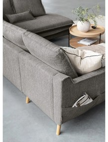 Sivá rozkladacia rohová pohovka (pravý roh/do tvaru "U") Charming Charlie – Miuform