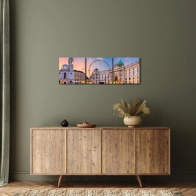 Obraz - Rakúsko, Viedeň (s hodinami) (90x30 cm)