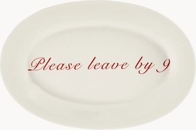 Ručne vyrobený servírovací podnos Please Leave By 9