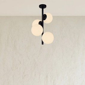 Čierne závesné svietidlo Squid Lighting Owl, výška 53 cm