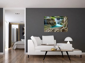 Obraz - Rieka s vodopádmi (90x60 cm)