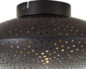 Orientálne stropné svietidlo čierne so zlatom 25 cm - Radiance