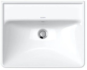 DURAVIT D-Neo závesné umývadlo bez otvoru, s prepadom, 550 x 440 mm, biela, s povrchom WonderGliss, 23665500601