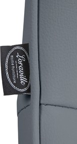 Barová stolička Vonore - koženka, čierny rám - Sivá