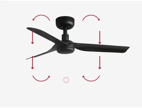 FARO 33822 - Stropný ventilátor MINI PUNT S čierna pr. 90 cm + diaľkové ovládanie