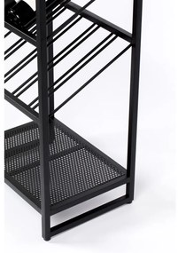 Čierna kovová vinotéka na 20 fliaš, 48x180 cm Cantor - Zuiver