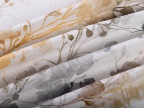Biante Zamatový záves Tamara TMR-008 Hnedé a sivé popínavé rastliny 145x150 cm