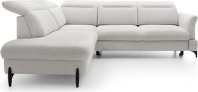 Rohová sedacia súprava Sienna 2, svetlo šedá látka, ľavý roh