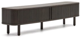 Tmavohnedý TV stolík v dekore jaseňa 200x50 cm Mailen – Kave Home