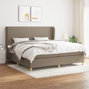 Boxspring posteľ s matracom sivohnedý 200x200 cm látka 3128393
