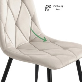 Čalouněná jídelní židle Milo béžová